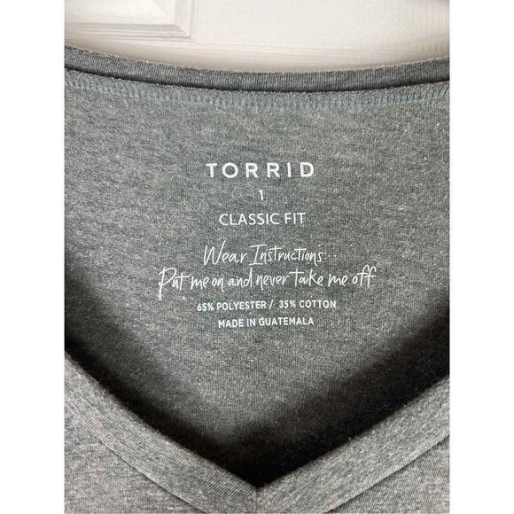 Torrid Womens Classic Fit Grey Blouse Size 1 - Picture 2 of 3